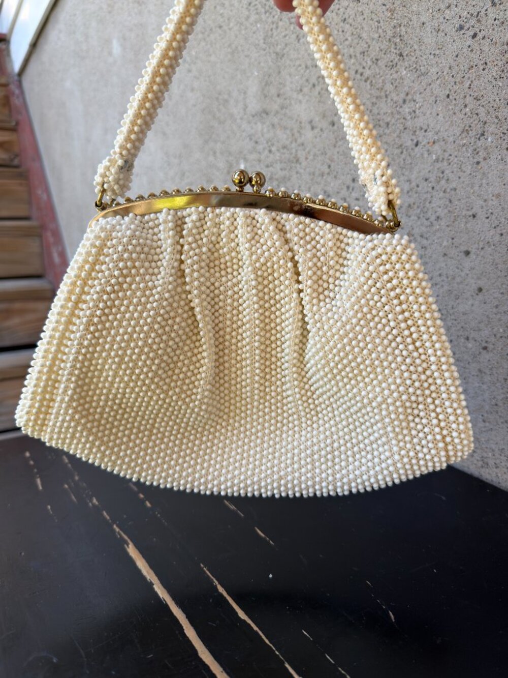 Vintage 1960's Corde Evening Beaded Bag by Lumured Made in USA